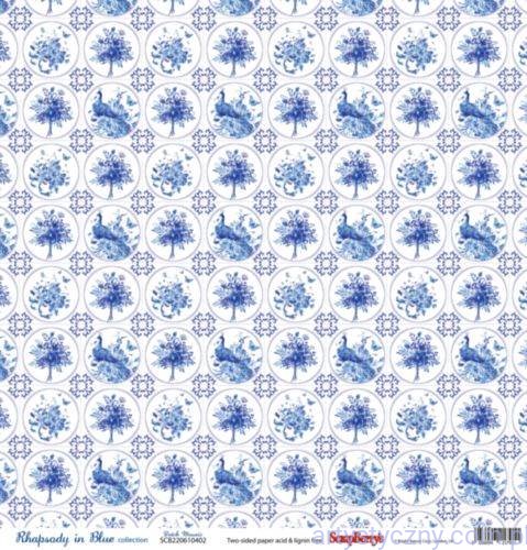 Papier do Scrapbookingu, Rhapsody in Blue, Dutch Mosaic - 30x30 SCB220610402