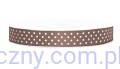 Tasiemka Wstążka Satynowa 12mm - Brązowa w Kropki - 3 metry