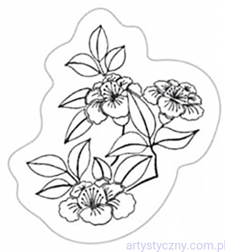 Stempel Akrylowy, Chinese Flowers, Chińskie Kwiaty