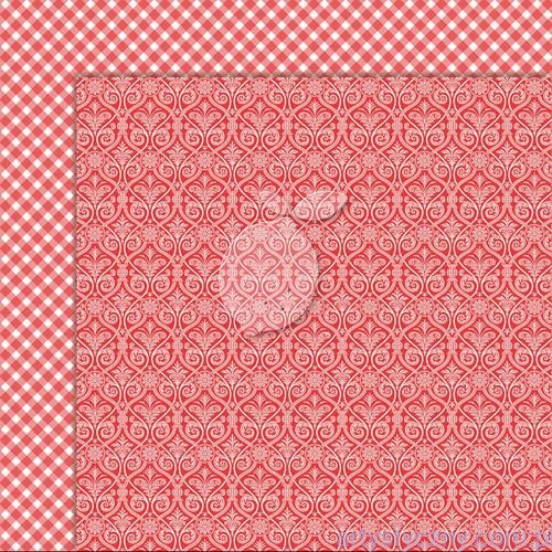 Papier do scrapbookingu LemonCraft - Yuletide 04 Czerwony 30x30cm LP-YULE04