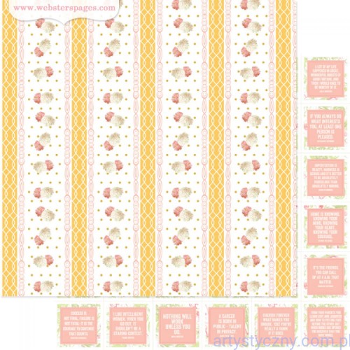Papier do scrapbookingu - Words to Live By - 30x30cm