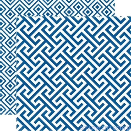Papier do Scrapbookingu, Sapphire Geometric 30x30сm SEAV12006