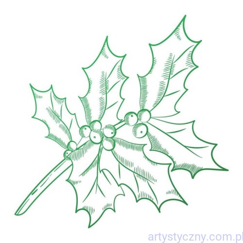 Stempel Akrylowy Holly Sprig - Gałązka Ostrzokrzewu CO726913