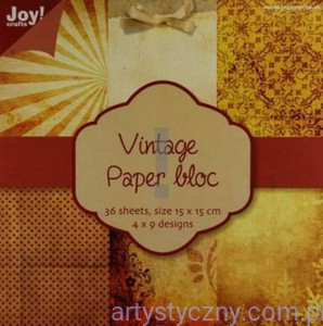 Zestaw papierów do scrapbookingu Joy - VINTAGE - 15x15cm - 36 ark