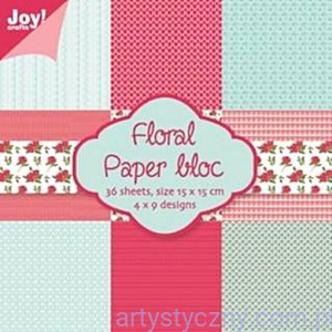 Zestaw papierów do scrapbookingu Joy - FLORAL - 15x15cm - 36 ark
