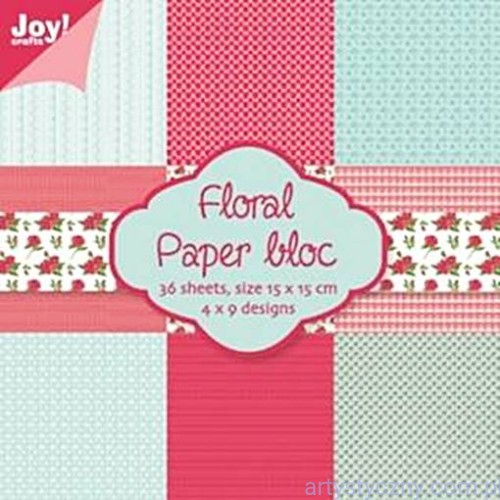 Zestaw papierów do scrapbookingu Joy - FLORAL - 15x15cm - 36 ark
