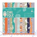 Papier Papermania - OWL FOLK - 15,2x15,2cm - 32 ark