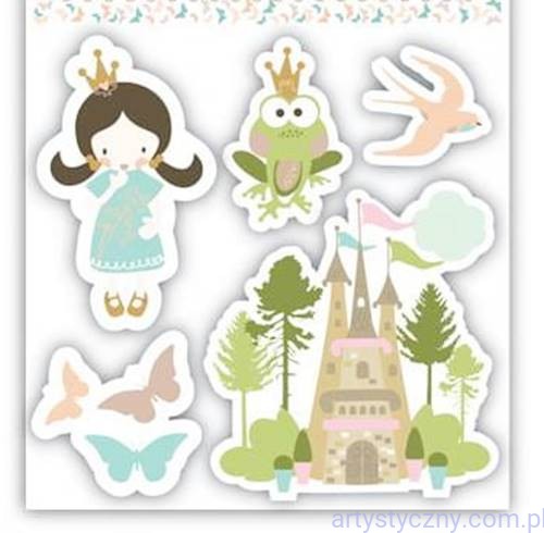 Stemple Akrylowe - Princess Fairytale - Księżniczka Zamek Motylki - 5 szt