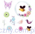 Stemple Akrylowe Dovecraft ~ Birds and the Bees - Motylki Ptaszki Kwiatki