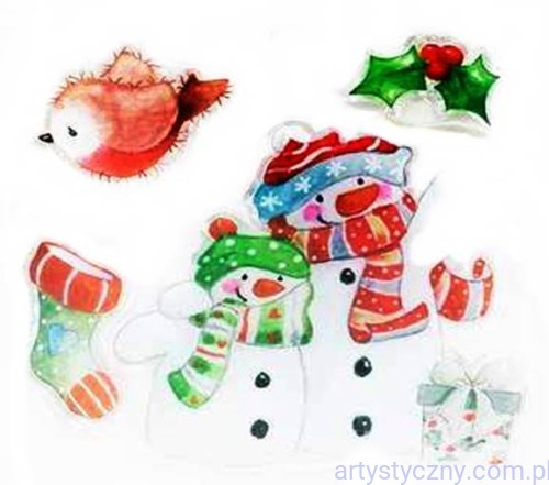 Stemple Akrylowe - The Night Before Christmas - Bałwanki