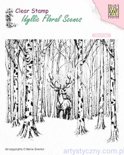 Stempel Nellie's Choice  - Renifer w lesie IFS017
