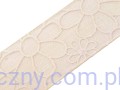 Kremowa wstążka monofilowa kwiaty 26mm - 1 metr