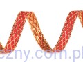 Wstążka Tasiemka Metalizowana Czerwono-Złota - Romby 3 metry