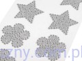 Naklejki brokatowe z cyrkoniami - Gwiazdki i Kwiatki