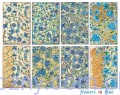 Papiery Mini do Scrapbookingu M39, Flowers in blue 24 ark