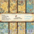 Papiery do Scrapbookingu 15x15cm, Vintage Letter 24 ark