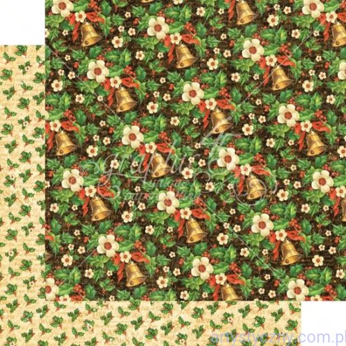 Papier Graphic 45 Bells and Bows, Dzwonki, Kwiaty 30x30cm