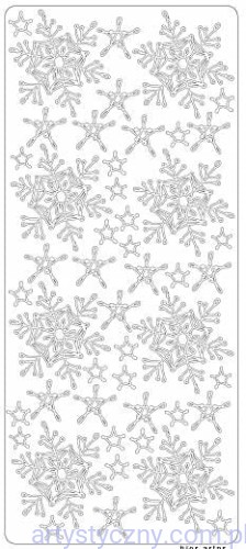 Naklejki Świąteczne - Białe Śnieżynki 4432