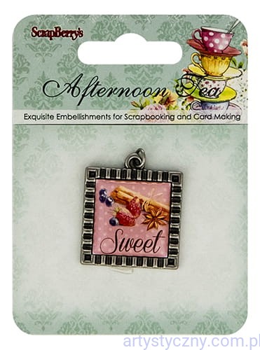 Metal charm Afternoon Tea 1 - Metalowa Ozdoba Zawieszka
