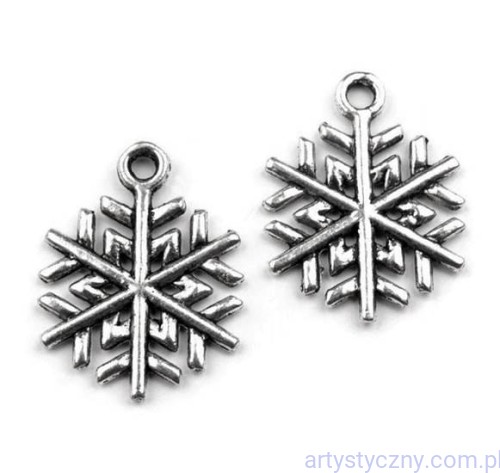 Metal Charms - Śnieżynki Płatki Śniegu - 4 szt