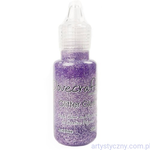 Glitter Glue - Dovecraft - Lavender - brokat w kleju
