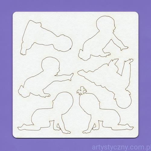 Chipboard elements - Kids 002, 148x148x1.5mm, niemowlęta