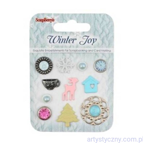 Ćwieki Ozdobne na Boże Narodzenie - Winter Joy Brads - 11 szt