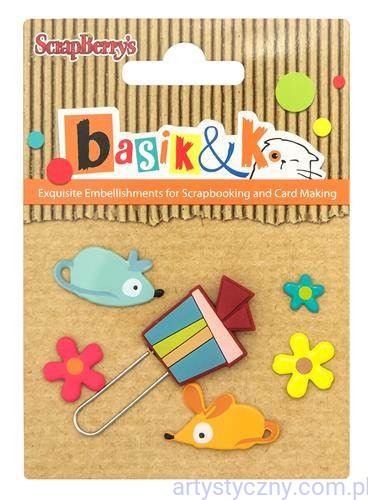 Ćwieki Ozdobne Basik and K - Cats and Mice - 6 sztuk