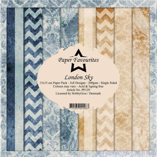 Papiery Dixi Craft 15x15cm London Sky PF129