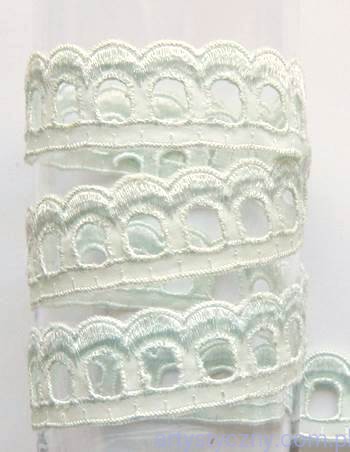 24. Miętowa Koronka do Przeplatania - 1 metr