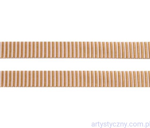 Tasiemka Rypsowa 9mm/3m Beżowo-Biała Streak