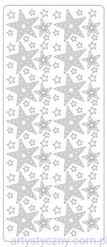 Naklejki Świąteczne - Białe Gwiazdki Poczwórne 1696