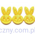 Aplikacje Żółte Wesołe Zajączki Główki 40 szt