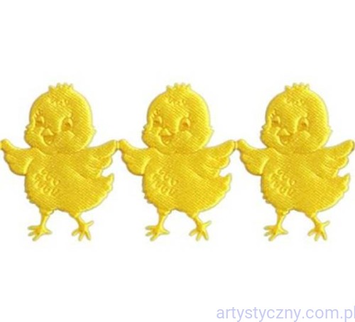 Aplikacje na taśmie Kurczaczki Żółte 40 sztuk