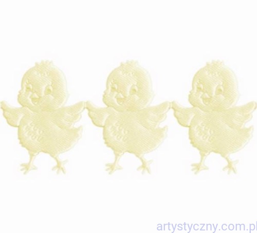 Aplikacje na taśmie Kurczaczki Kremowe 3,2cm - 40 sztuk