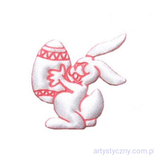 Aplikacje Zajączek Wielkanocny z Czerwonym Brzegiem - 10 sztuk