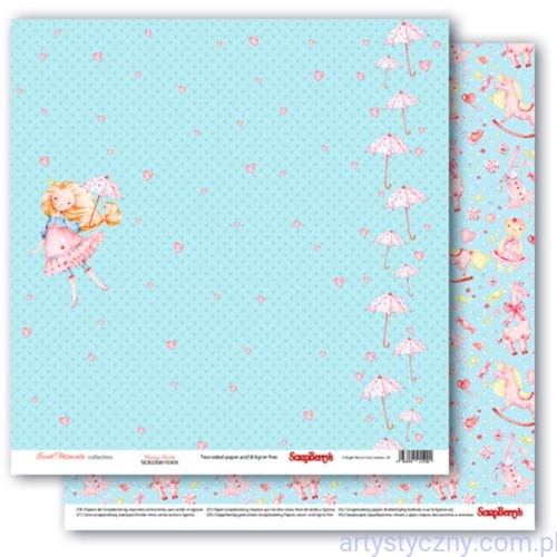 Papier do Scrapbookingu, Sweet Moments, Raining Hearts, 30x30 сm
