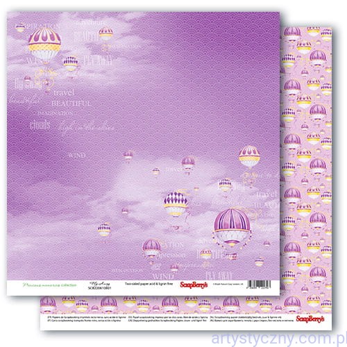 Papier do Scrapbookingu, Precious Memories, Fly Away, 30x30 сm