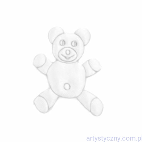 Aplikacje Atłasowe Duże Białe Misie ~ 10 sztuk