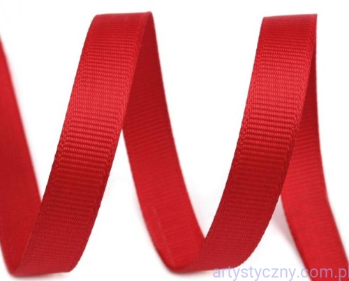 Tasiemka Wstążka Rypsowa 7mm - Czerwona 5 metrów