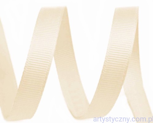 Tasiemka Wstążka Rypsowa 9mm - Ecru 163 - 1,5 metra