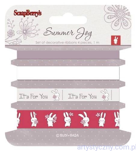 Zestaw 4 szt wstążki Rypsowa Satynowa - Summer Joy