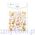 Naklejki z Brokatem 29szt Wielkanocne Zajączki 087