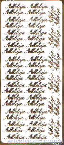 Naklejki na Wielkanoc ~ Alleluja Złote ~ 54 szt - 3543