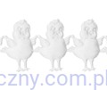 Białe Kurczaki Kurczaczki na Wielkanoc ~ atłasowe aplikacje 50 szt