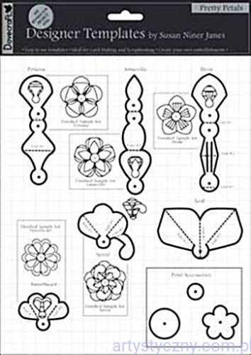 Szablon PVC ~ Pretty Petals - Płatki Kwiatowe ~ Dovecraft
