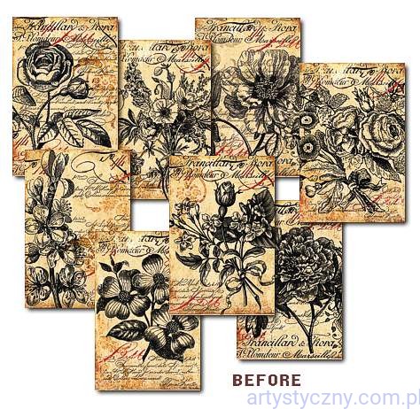 Papiery Mini do Scrapbookingu M71, Before, Kwiaty 24 ark