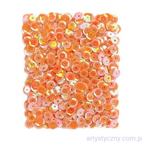 Cekiny Opalizujące 9 mm, 15 gram, POMARAŃCZOWE DPCE-081