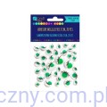 Samoprzylepne Ruchome Oczy Oczka z Rzęsami Mix , Zielone, 36 szt