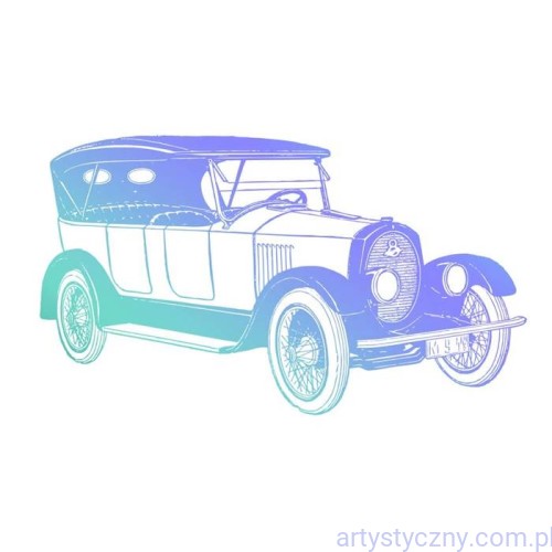 Stempel Akrylowy Vintage Car - Stary Samochód Retro